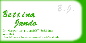 bettina jando business card